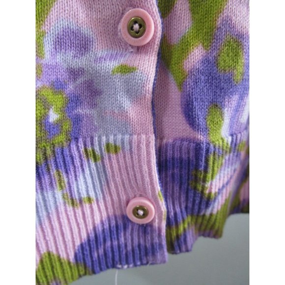 Purple Pink Green Floral Cardigan Womans 1X Issac Mizrahi Live NWOT - Picture 7 of 16